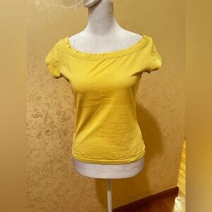 Yellow Off-Shoulder Women's Top